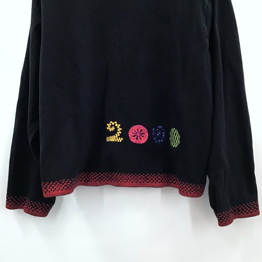 Vintage 2X Michael Simon Lite Y2K Cardigan Top Embroidered Beaded Textile Art - Picture 10 of 12